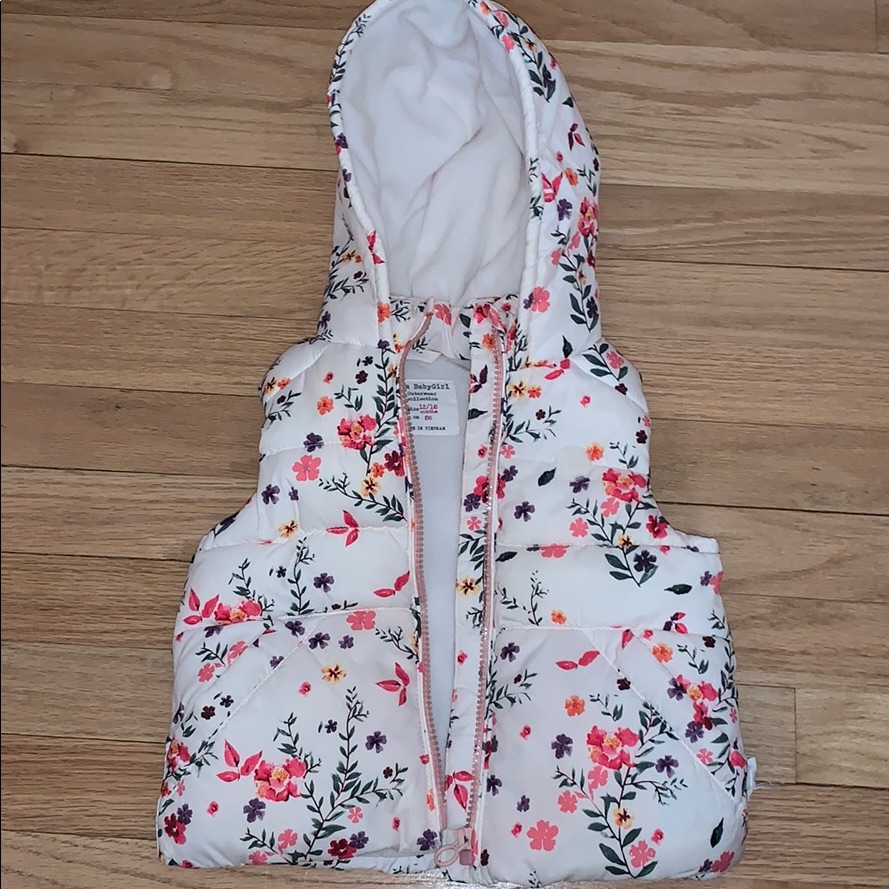 Zara Baby Girl Floral Vest 12/18m